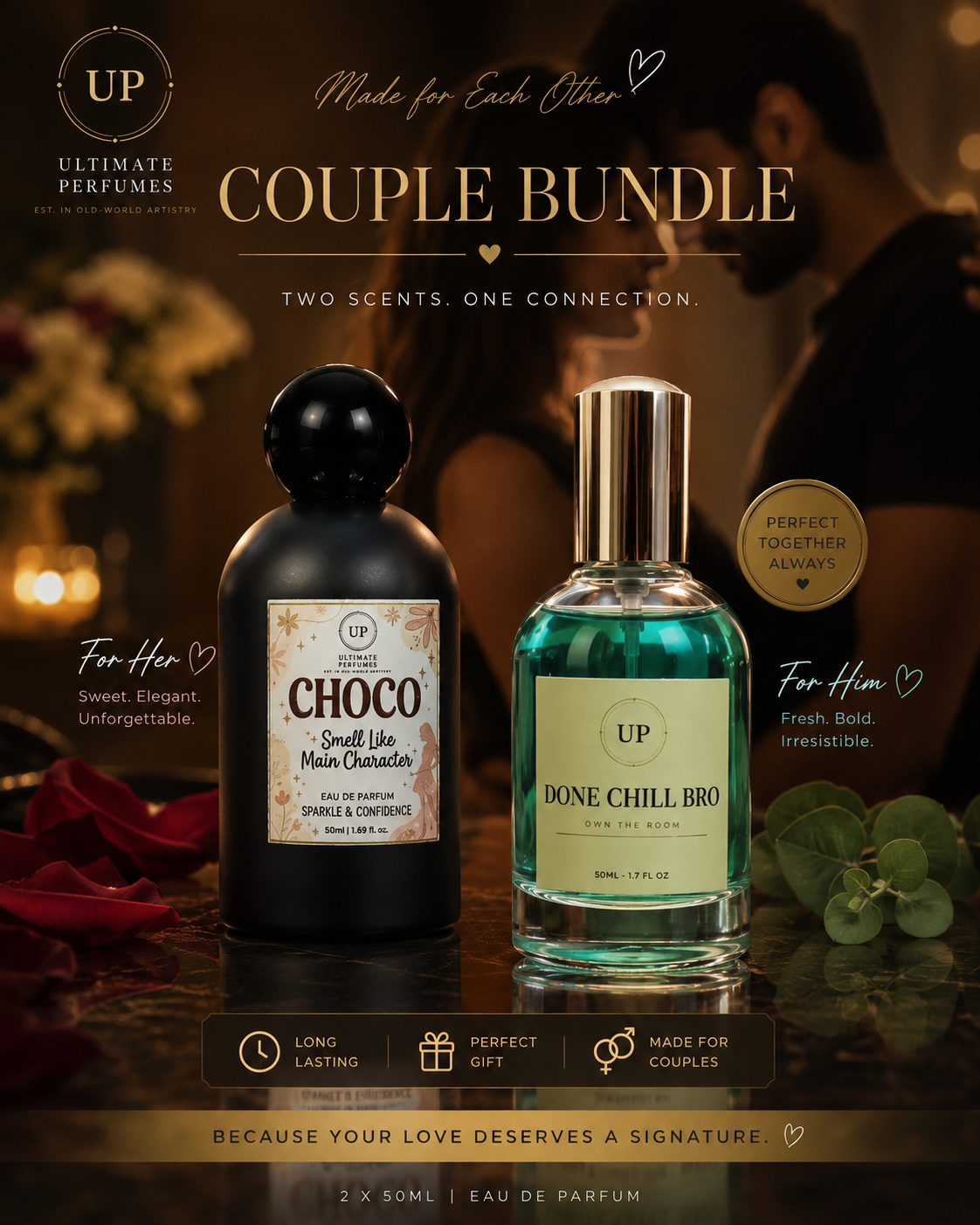 Couple Bundle – Done Chill Bro & Choco | His & Hers Perfume Set