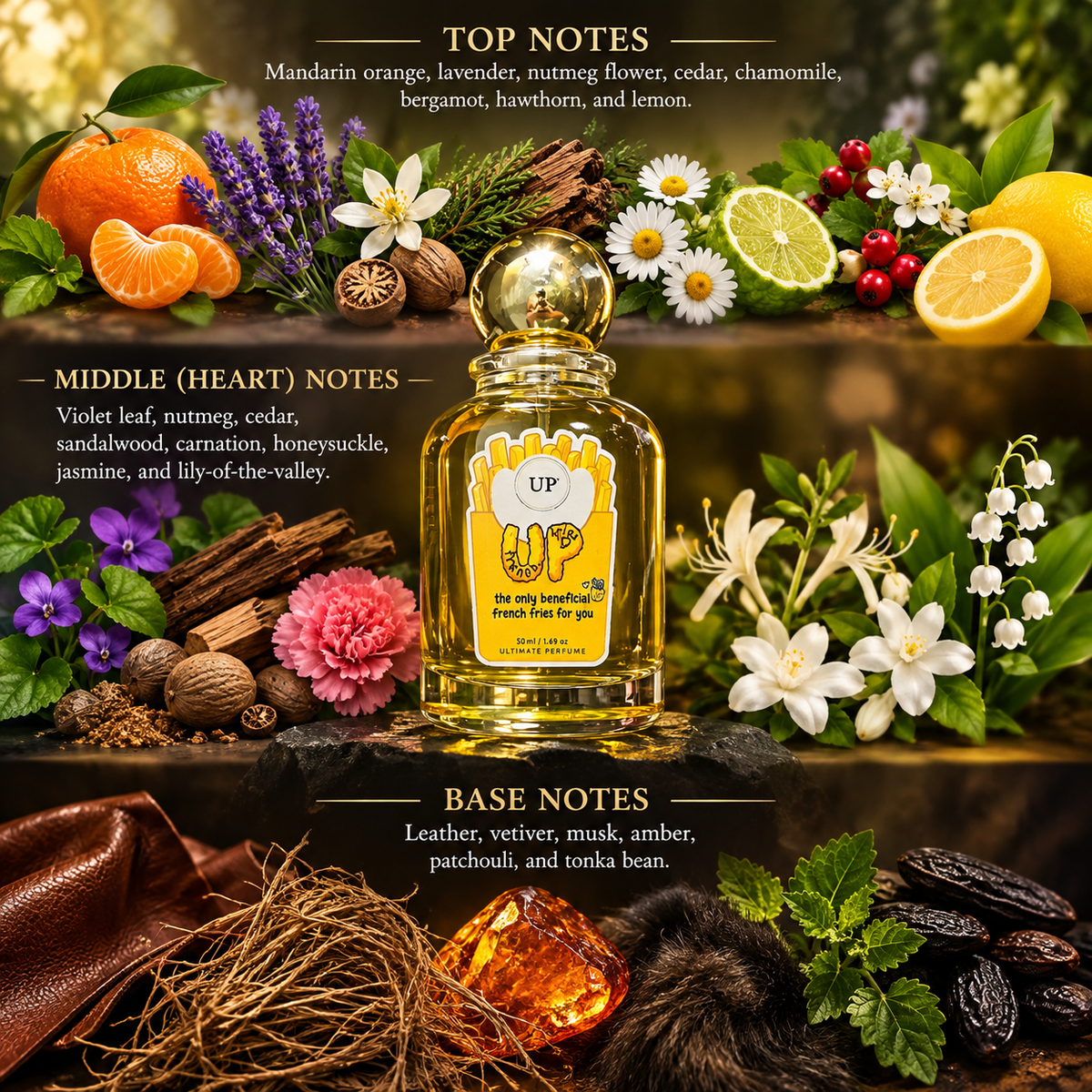 French Fries Perfume , a fragrance forged rather than blended. Cool 50ML